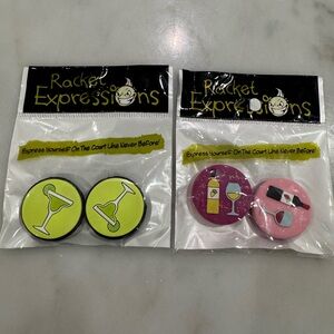 Racket Expressions Tennis Dampeners-wine and margarita, new in package